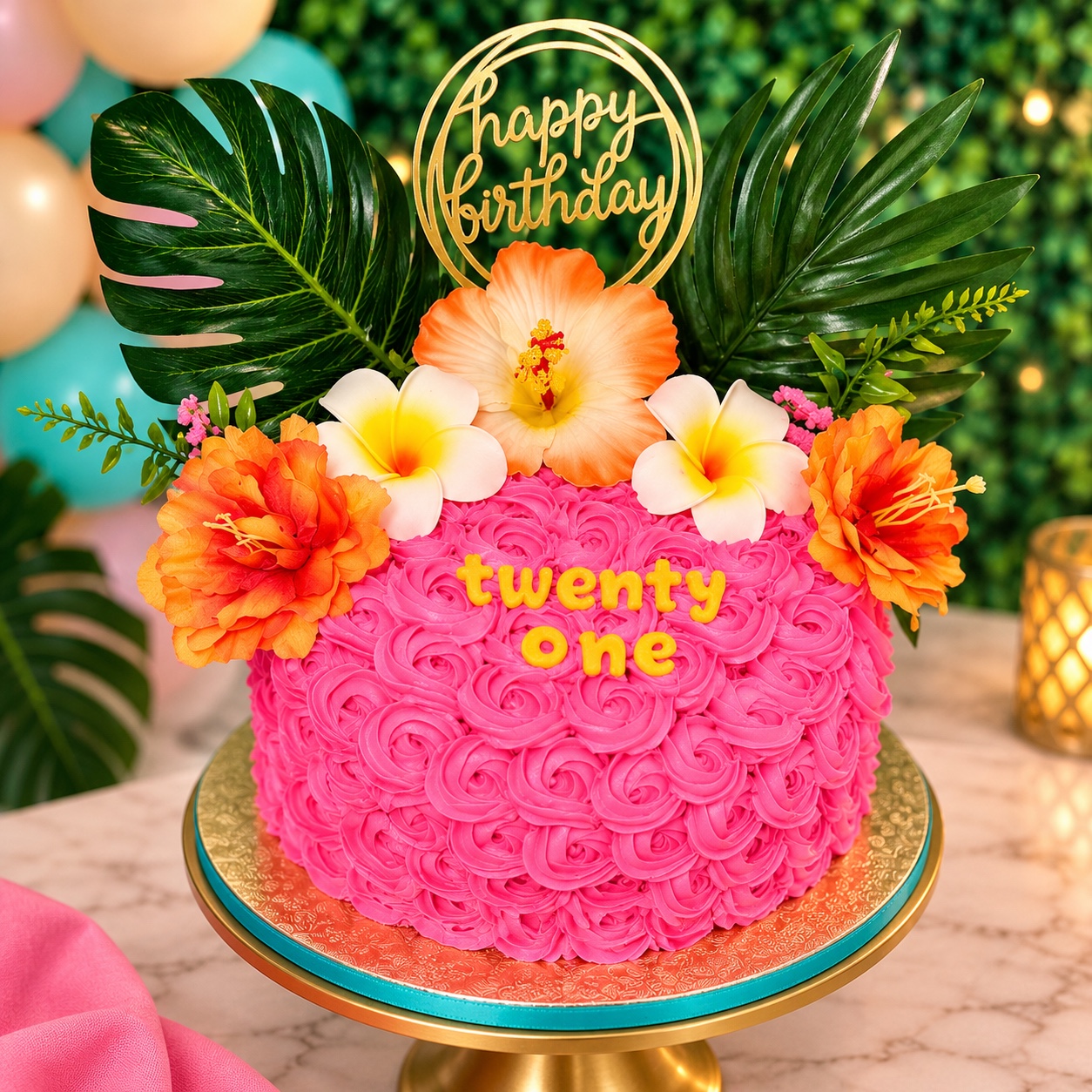 Tropical Twenty-One Cake