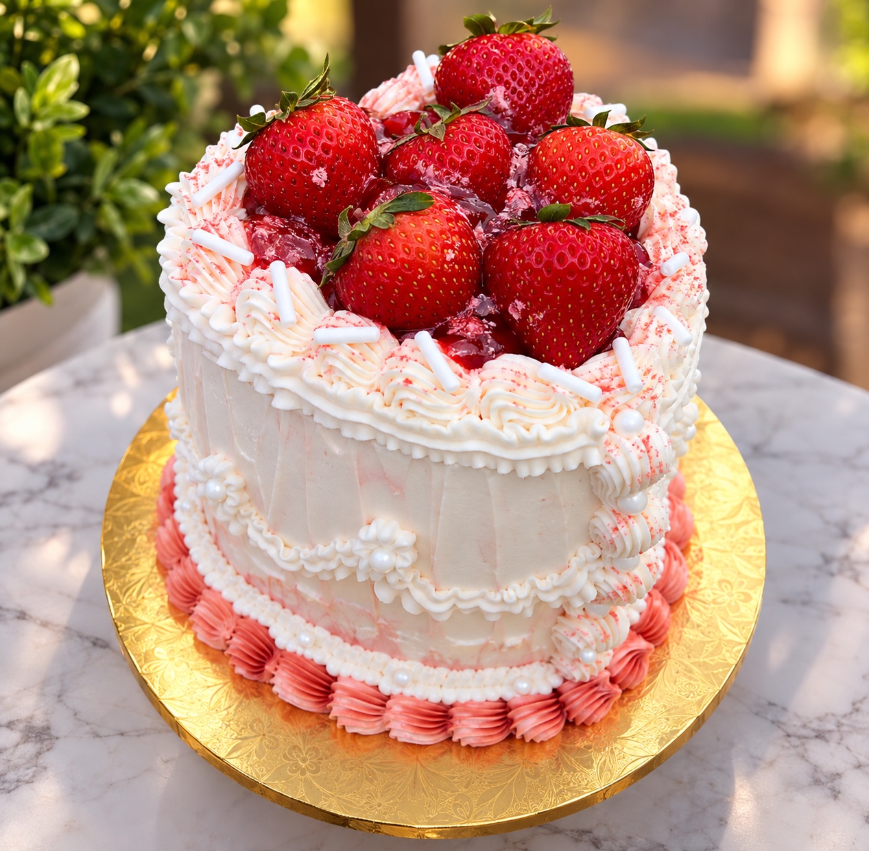 Strawberry Celebration Cake