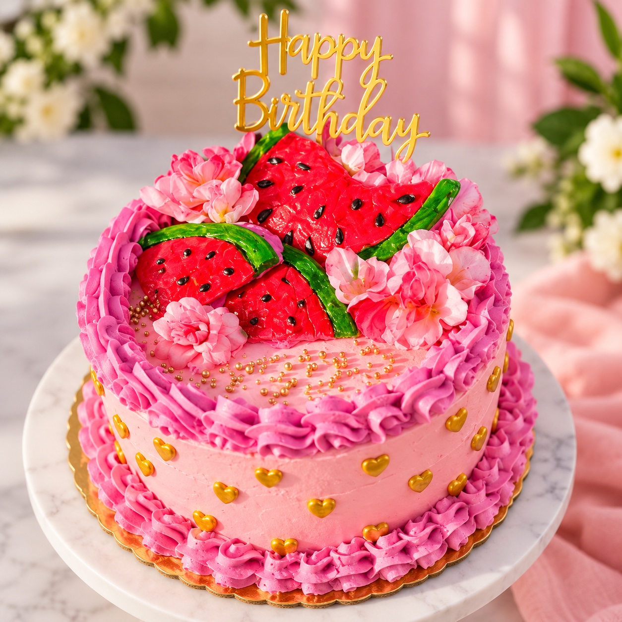 Watermelon Birthday Cake